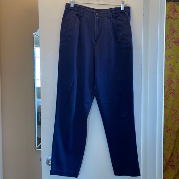 Vintage LizSport Petite Navy Straight leg Pant Sz6 - Picture 1 of 14